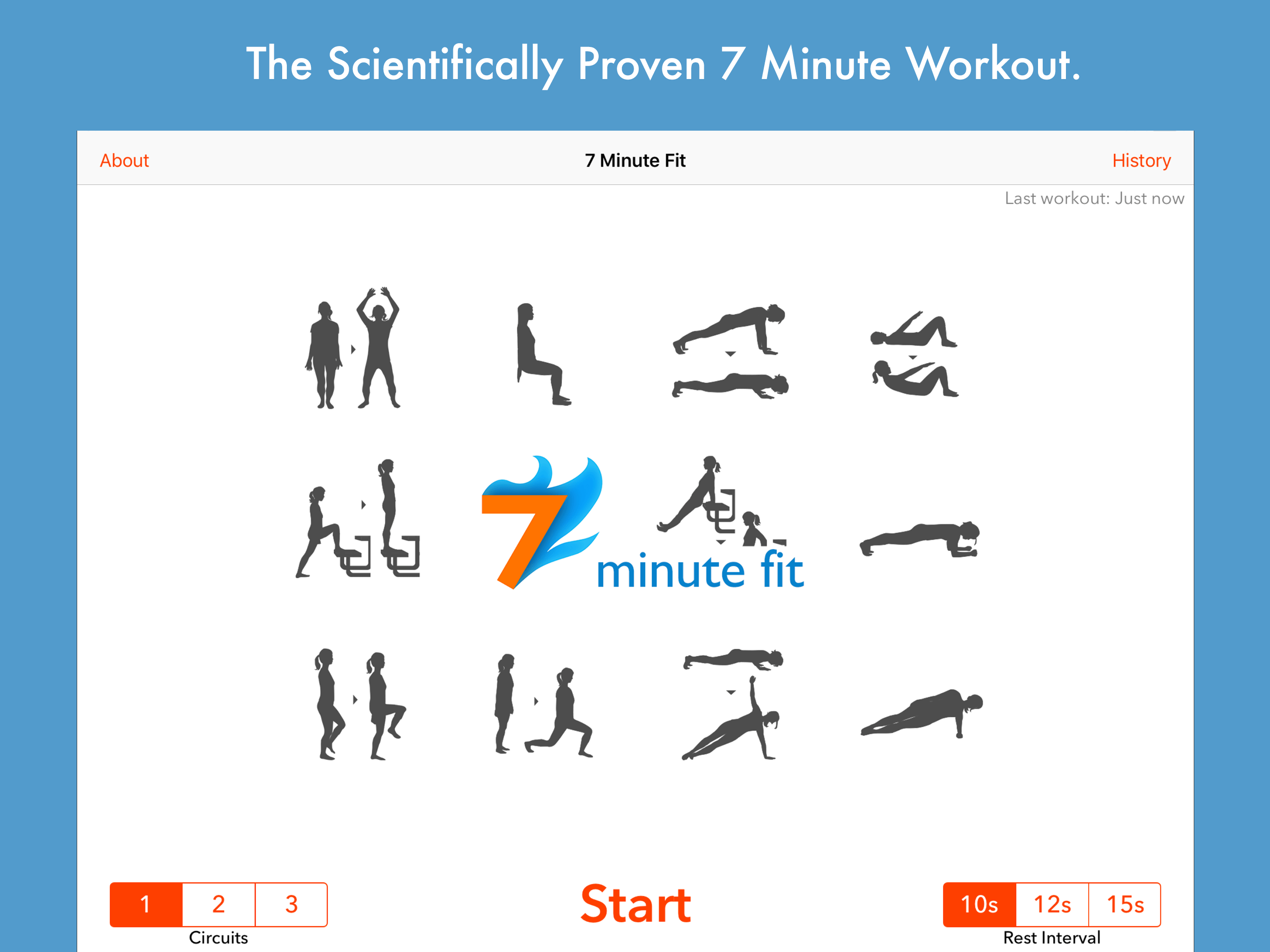 start workout screen
